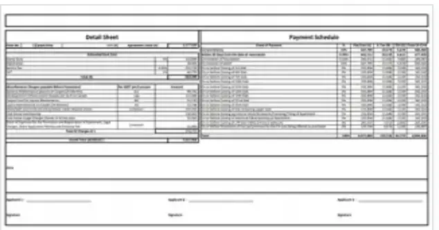 Sample Vyomora cost sheet with detail sheet and payment schedule